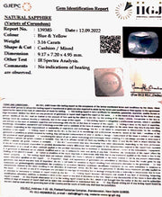 3.16 Carat Natural Pitambari Stone with Govt Lab Certificate-12210